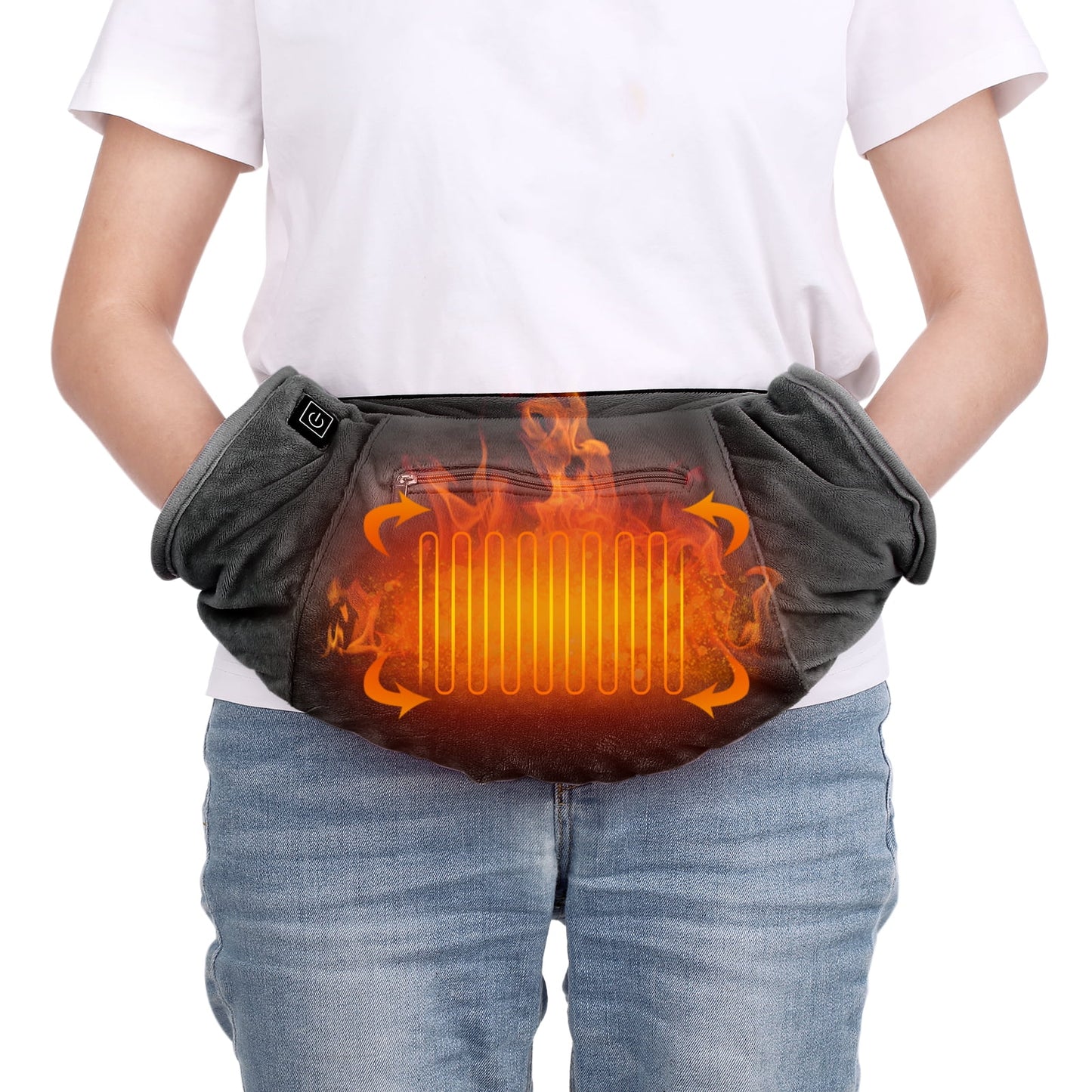 Electric Hand Warmer Muff – Heated Thermal Waist Bag for Cold Weather Protection