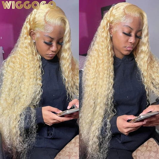 13x6 Blonde Lace Front Human-Hair Wig 