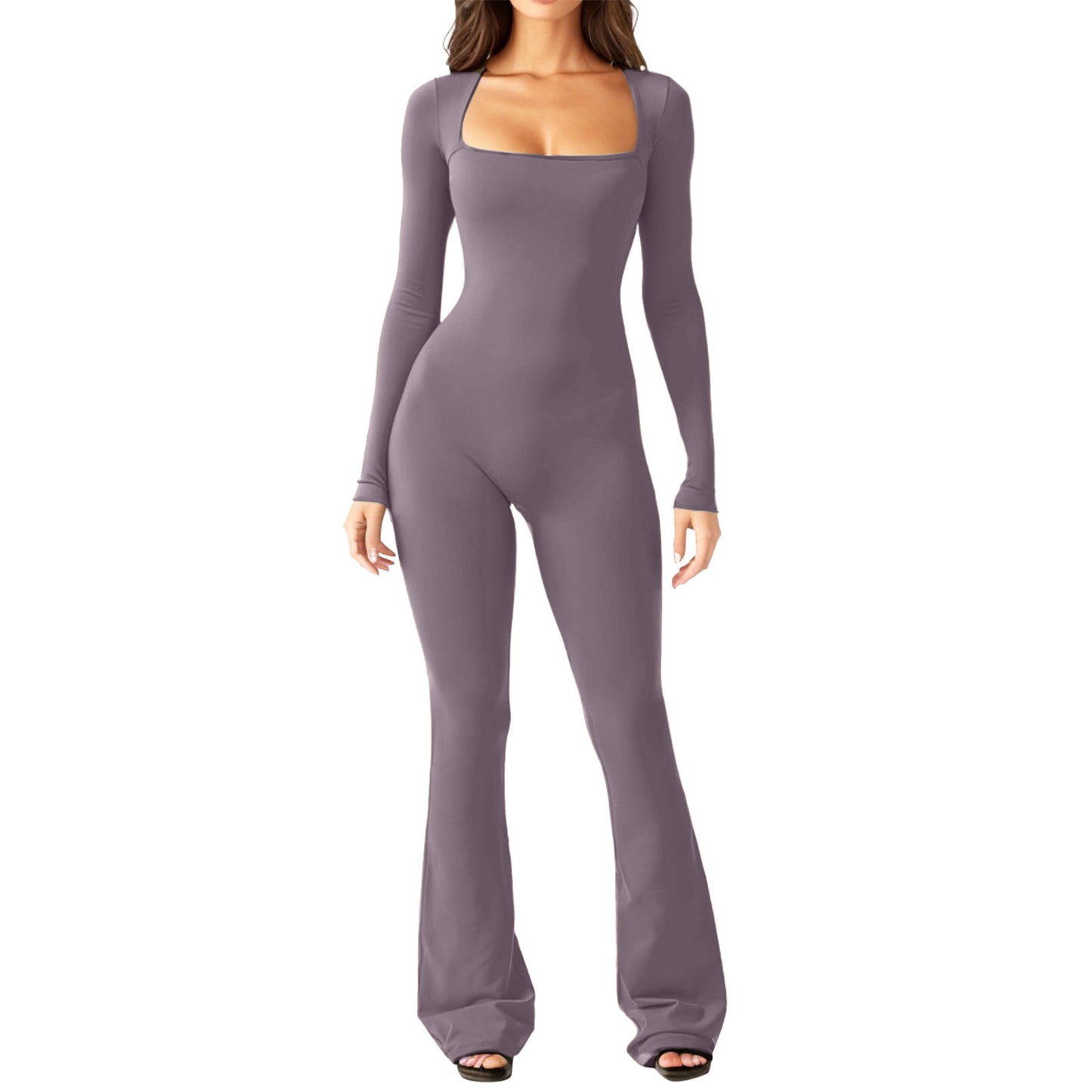  Long Sleeve Elastic Shaping Jumpsuit