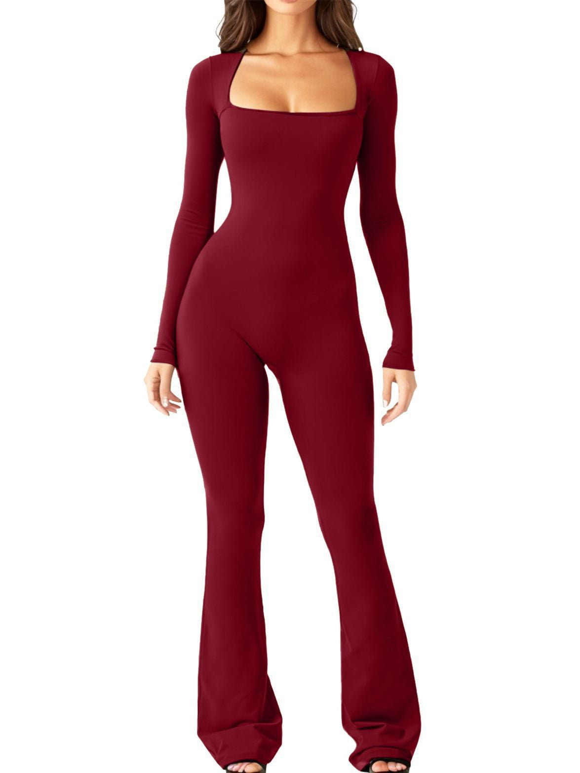  Long Sleeve Elastic Shaping Jumpsuit