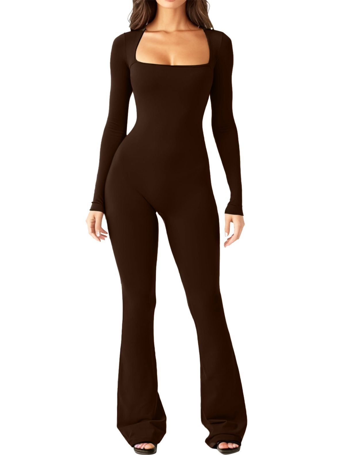  Long Sleeve Elastic Shaping Jumpsuit