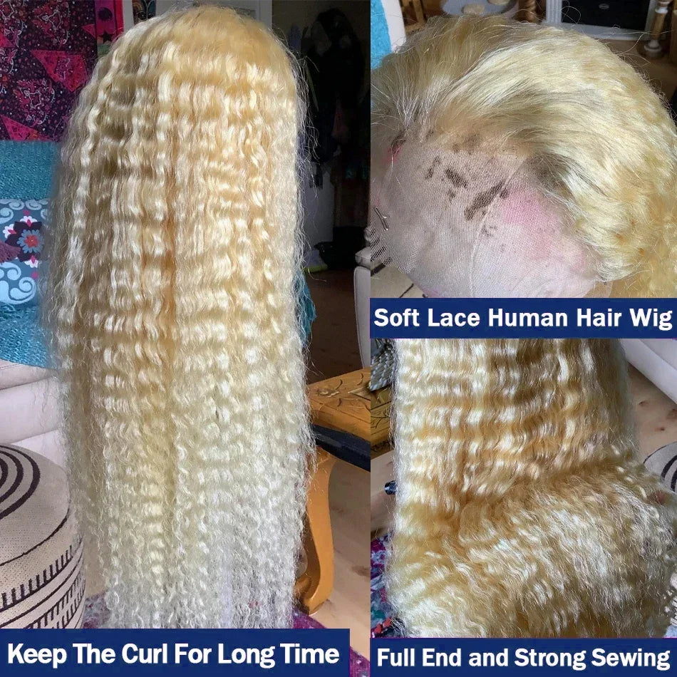 13x6 Blonde Lace Front Human-Hair Wig 