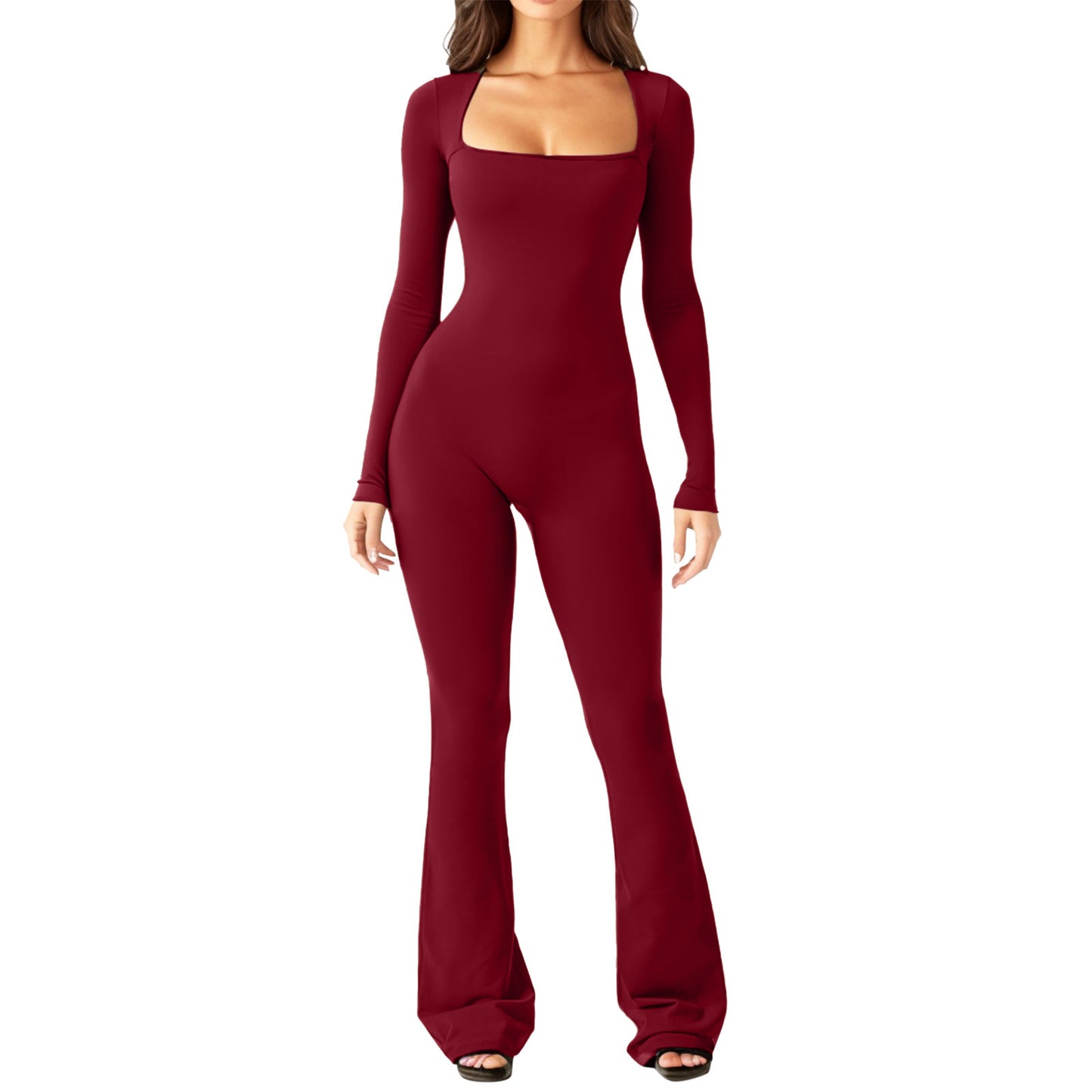  Long Sleeve Elastic Shaping Jumpsuit