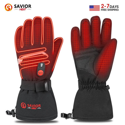 Battery-Powered Heated Gloves - Touchscreen, for Men & Women, Ideal for Cycling & Skiing